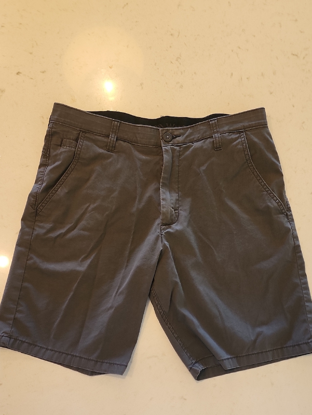 Wrangler Men's Charcoal Gray Flat-Front Shorts